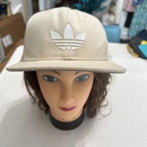 Adidas Trefoil Hat Cap Snap Back Tan Beige